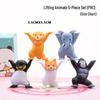 Animal Figurine Pen Holder Plush Toys: Elephant, Gorilla, Lion & Penguin Car Ornaments