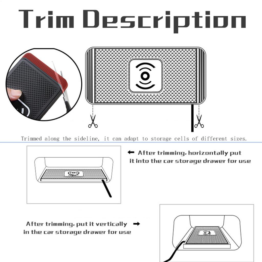 Base de Carregamento Sem Fio Para Carro Carregador de Telefone Sem Fio Para Carro Cabo de 39 Polegadas Base de Carregamento de Telefone com Sensor Automático Para Painel de Instrumentos Viagem