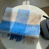 Tonglu Plaid Scarf New Imitation Cashmere Mohair Autumn and Winter Women's Warm Shawl