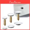 Elegant Silver Finish Brass Sink Stopper Replacement Set With Two Push Top Sizes