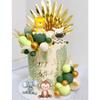 Sage Green Balls Jungle Baby Shower Cake Decoration Safari Animals Cake Decoration Wild One Cake Decoration