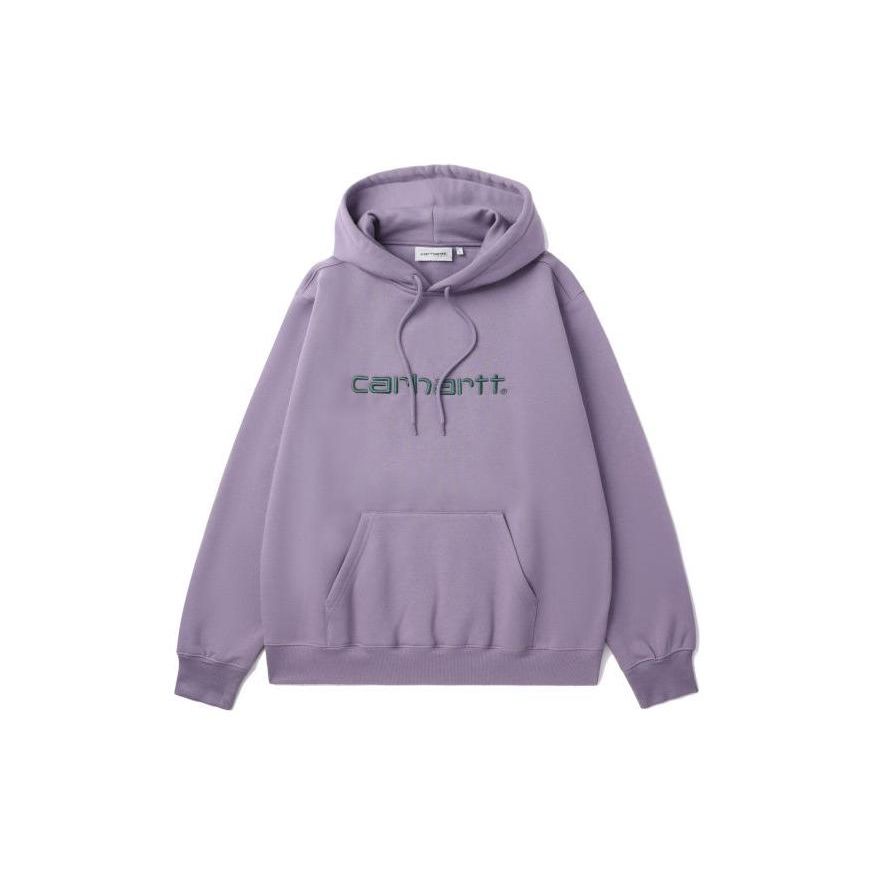 Carhartt WIP Hooded Letter Embroidered Sweatshirt Unisex sweatshirt Rose-Purple CHXSWF23I547L
