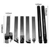 7Pcs/Set 12mm Shank Lathe Drill Bar Turning Tool Holder S12M-SCLCR06 SER1212H16 with Carbide