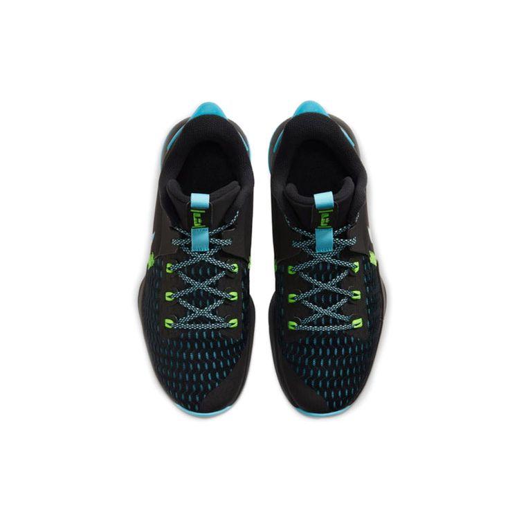 Nike Zapatillas Unisex LeBron Witness 5 EP Negro Azul Claro Furia Verde-Strike Laguna-Pulse CQ9381-004