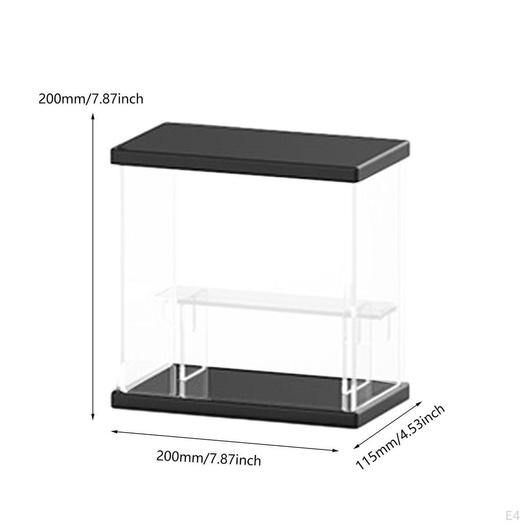 Acrylic Case for Displaying Miniature Models and Figurines, Storage Solution Home Desk