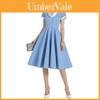 Summer Vintage A Line Dress With Pockets For Party And Casual Wear