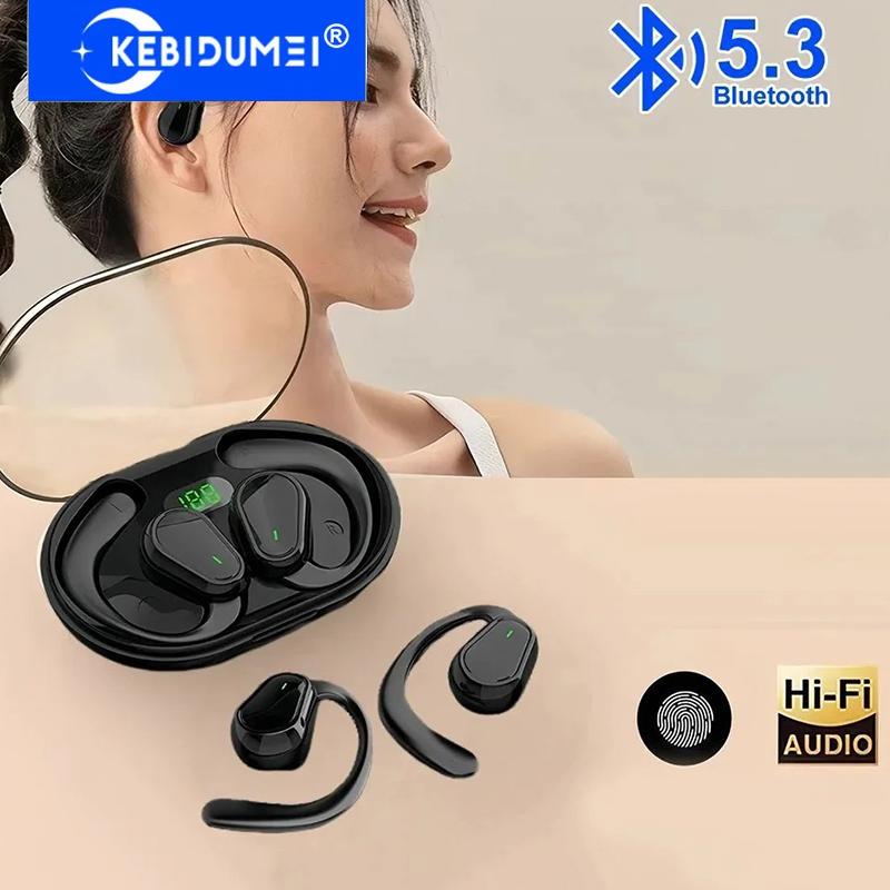 Bluetooth 5.3 Headphones Ear Hook Earphones Wireless Earphones HiFi Stereo Waterproof Headsets Noise Reduction Earbuds