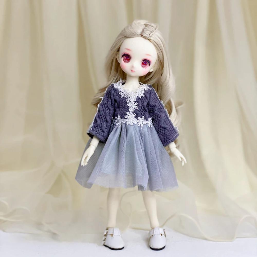 Fashion 1/6 Bjd Doll Clothes Accessories Princess Dress 30cm Doll Clothes Suit Loli Dress Up Skirt Girls Kids Doll Toy Gift