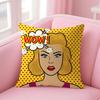 Fashion POP Comic Portrait Cushion Cover Natural Linen Pillow Case DoubleSided Print Decorative Sofa Pillowcase Home Decor Gift