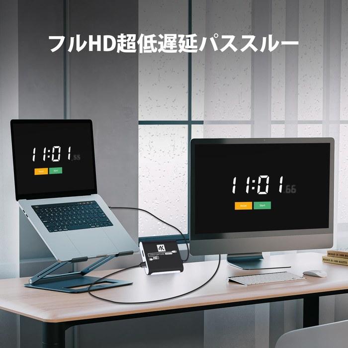 [Capture] Card Switch 2 Compatible 4K Passthrough 1080P 60FPS USB 3.0 Game Streaming Recording White