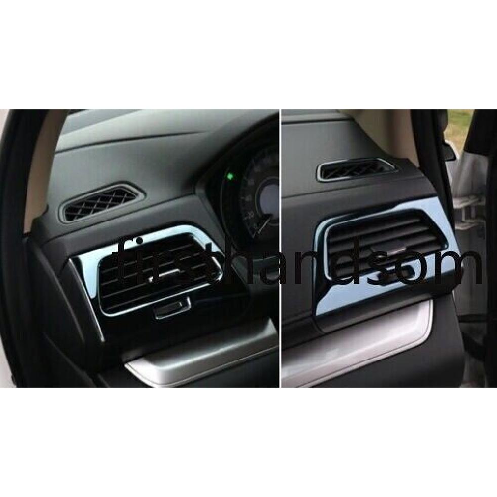 Black Titanium Fit For Honda CRV CR-V 2012-2016 Console L&R Air Outlet Vent Trim