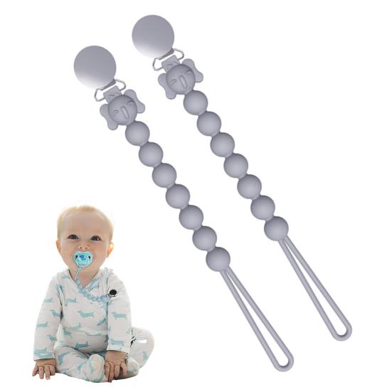 Silicone Pacifier Clip Holder Strong Easy To Clean And Secure Attachment Pacifier Clip for Baby No More Frustration