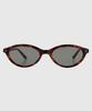 Tuditeo Aur Portable Foldable Sunglasses Slim Cat-Eye Oval Sunglasses C4 Leopard