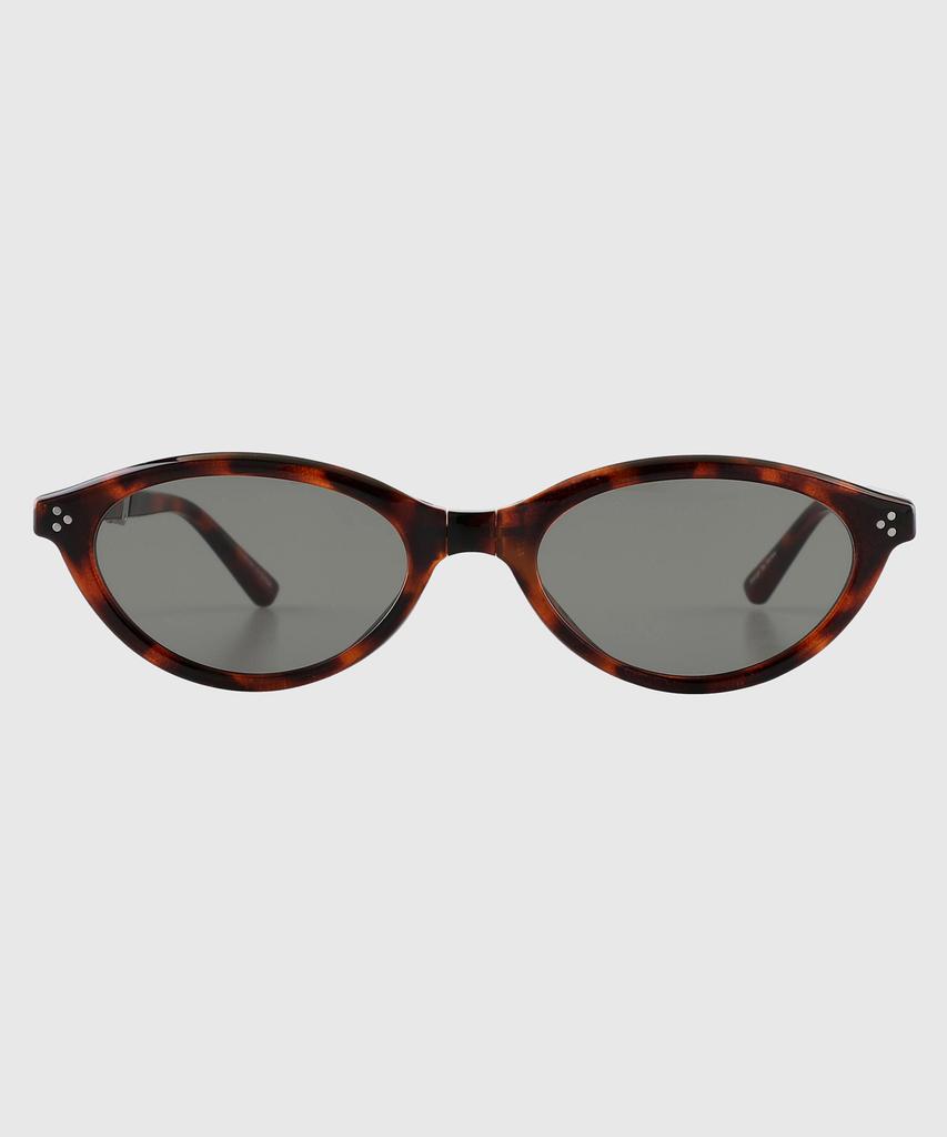 Tuditeo Aur Portable Foldable Sunglasses Slim Cat-Eye Oval Sunglasses C4 Leopard