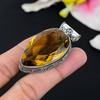 Citrine Gemstone Handmade 925 Sterling Silver Jewelry Pendant 2.56" KG-110