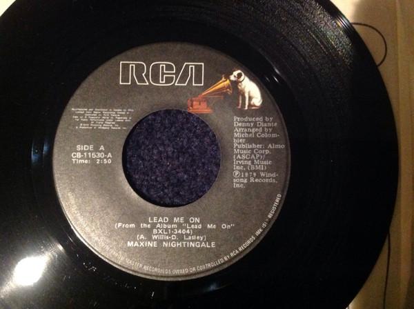 

7-дюймовая пластинка MAXINE NIGHTINGALE Lead Me On CB11530 RCA 1979 Канада SoulFunk Б/у