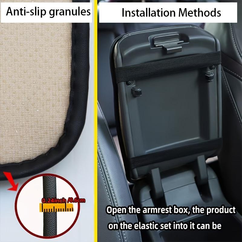 PU Leather Car Armrest Cover Center Console Pad Anti Slip Auto Interior Accessory Universal