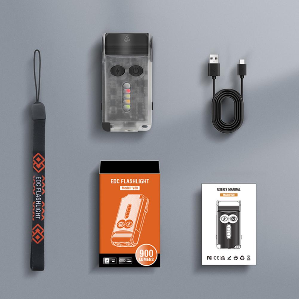 Mini Powerful Flashlight Keychain Light Rechargeable Handheld Alarm Torch Portable Emergency Work Light Camping Pocket Lanterns