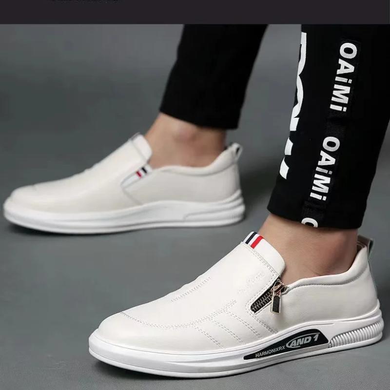 Men's Flat Shoes 2024 New Casual Business Leather Shoes Autumn Flat Bottomed Men's Comfortable Sports Shoes Zapatillas Deporte