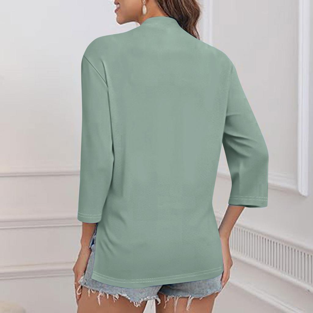 Dámský módní kardigan jednobarevný se 7/4 rukávy