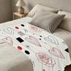 Soft Short Plush Flannel Blanket Minimalist Design, Skin-Friendly, No Shedding, Single Bedroom Use, Warm Home Decor, Ideal Valentine's Day Gift