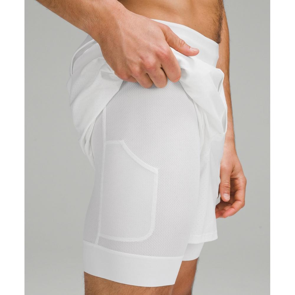 Lululemon Vented Tennis Short 6  White