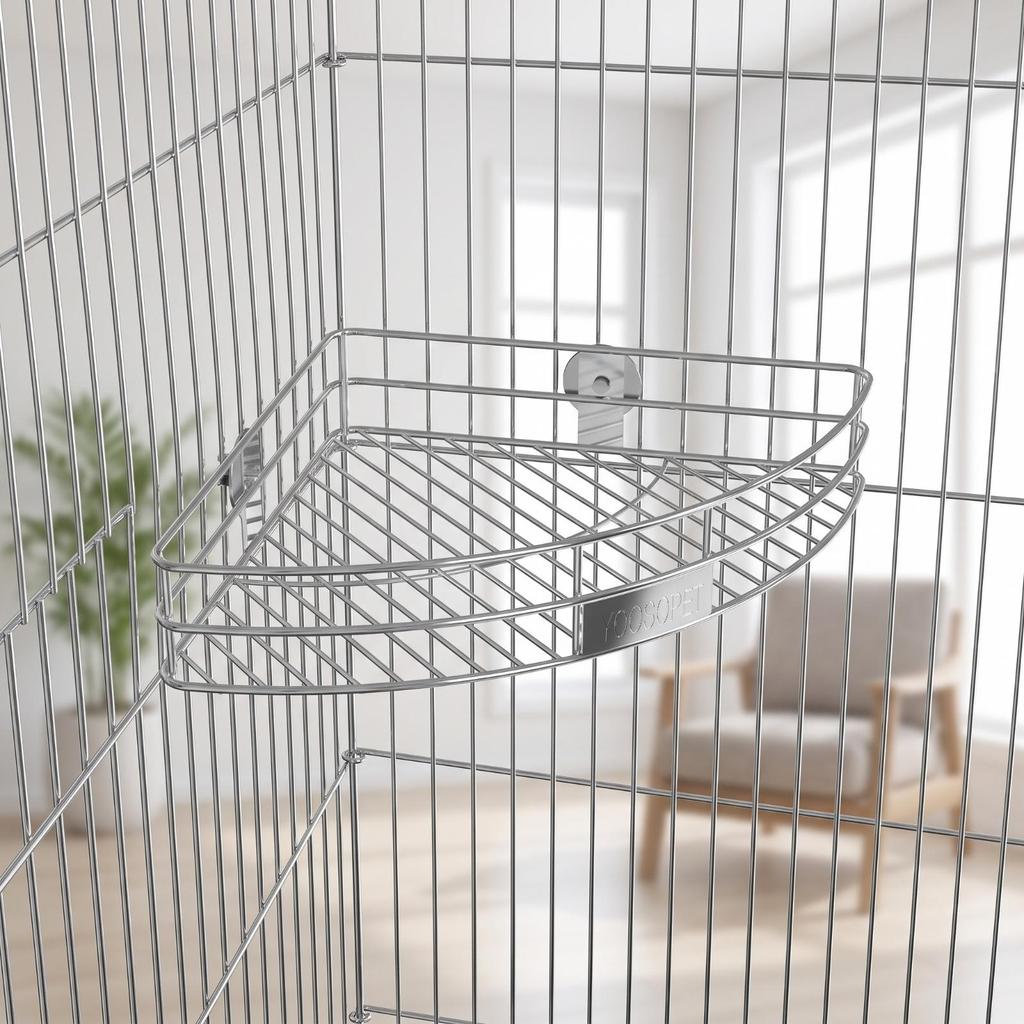 Stable Stainless Steel Bird Perch Platform Long-Lasting Cage