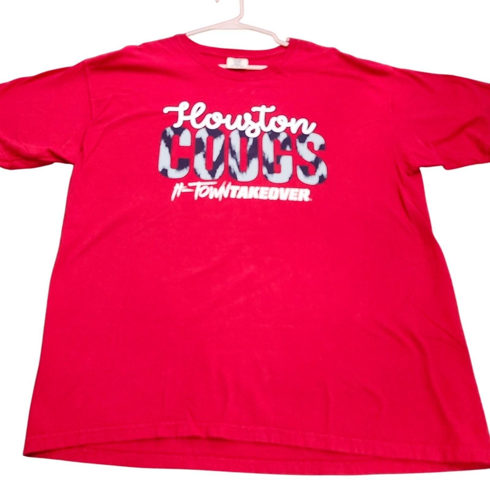 Comfort Colors Houston Cougs HTownTakeover Red Graphic Mens XL Unisex T-Shirt S