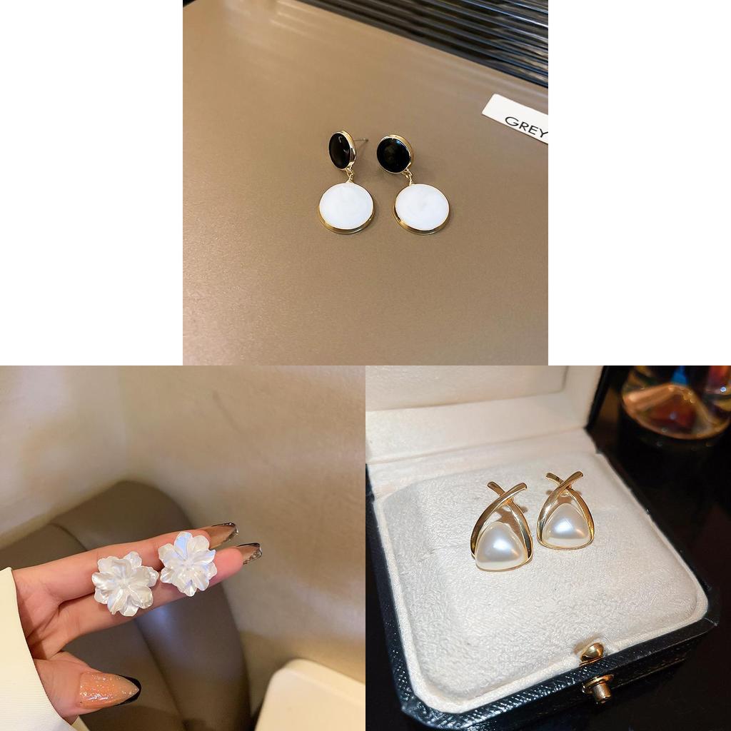 Geometric Alloy Stud Earrings For Women With Elegant Style For Daily Wear