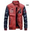 Giacca autunno inverno uomo giacche da baseball ricamate cappotti in pelle pu giacche in pelle pilota in pile slim fit college maleluxury