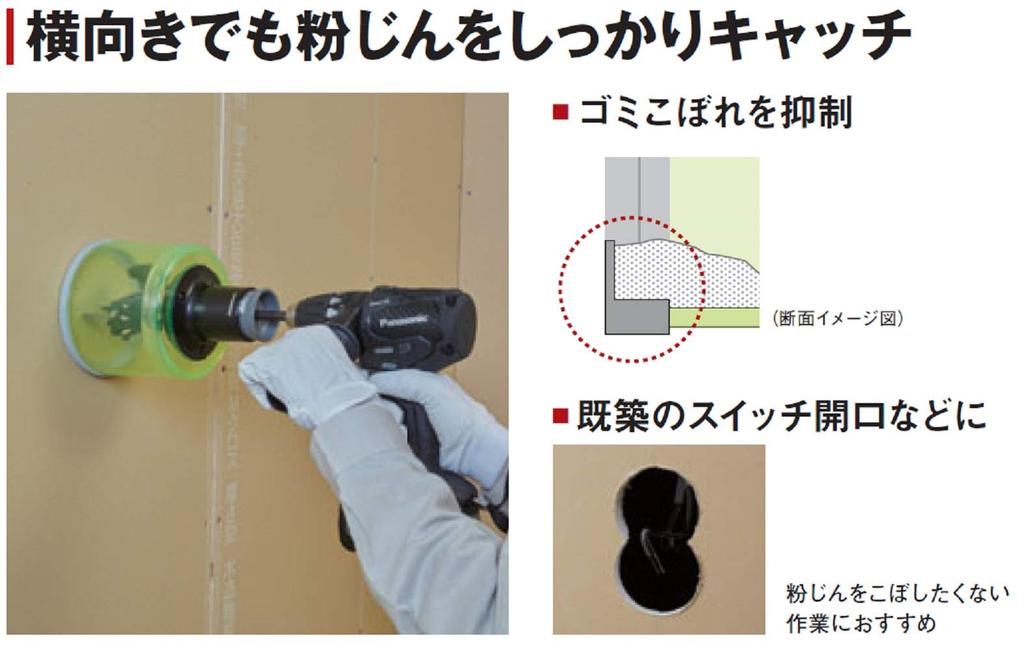 Panasonic Universal Hole Fits 153mm 10mm Carbide Blade with Calcium Silica and Bimetal Hole Saw Attachment Drill EZ3582 Saw, 50-110mm, Diameter,