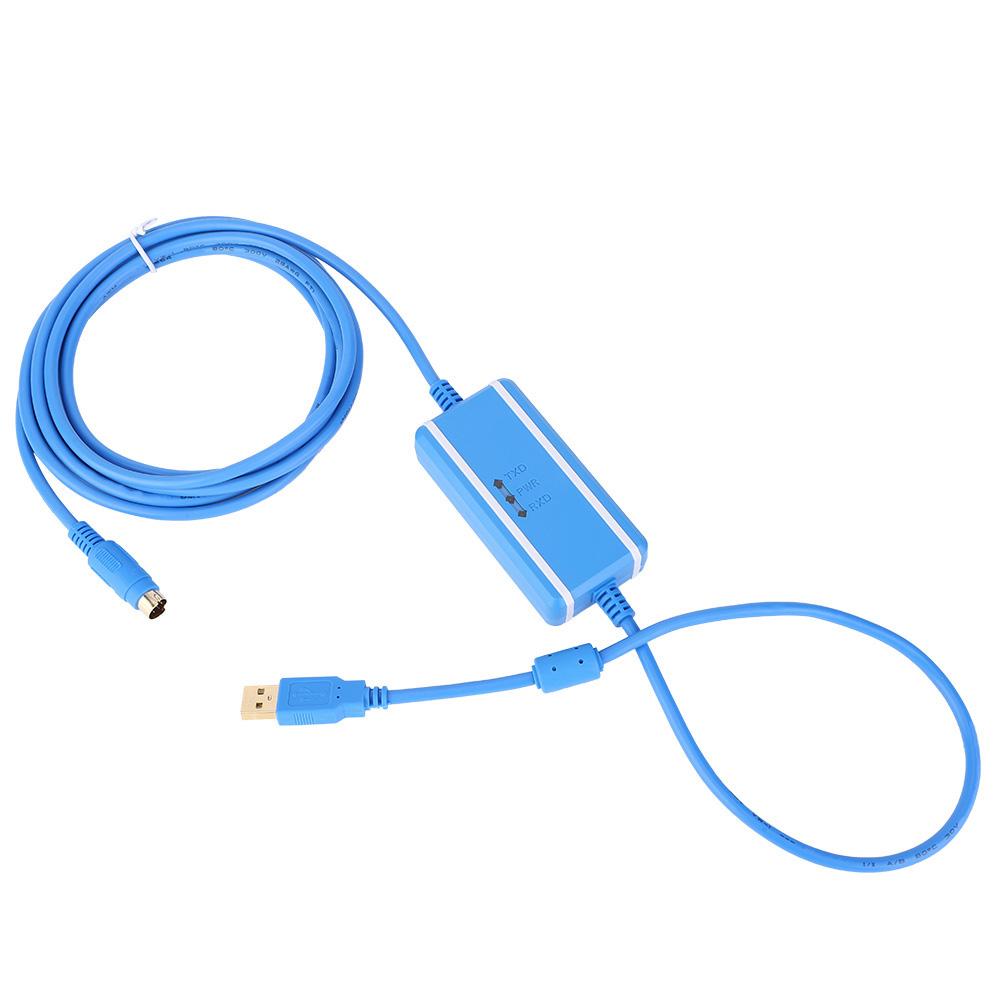 Programovací kabel vhodný pro Mitsubishi PLC řady FX Komunikační datový stahovací kabel USB SC09 FX
