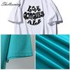 Shellsuning Oversized Letter Graphic T Shirts Men Summer Soft 100% Cotton Short Sleeve Tees Female Trendy Loose High Street Tops