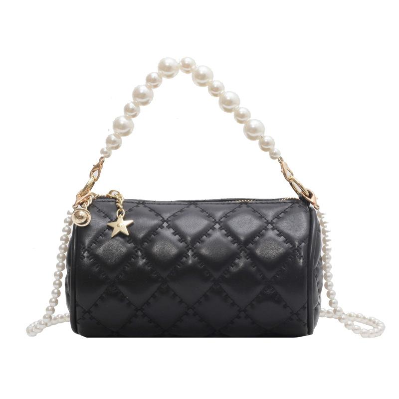 Premium Bag Women's Spring and Summer 2025 New Fashion Diamond Chain Messenger Bag Women's Cylinder Bag