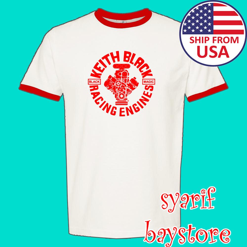 

Keith Black Racing Engines Men#039;s Ringer Red Size S to 3XL Unisex T-Shirt M