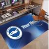Personalized Crystal Velvet Carpet Brighton & Hove Albion Football Pattern Non Slip Floor Rug