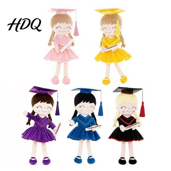 Plush Doll 16" Graduation Girl Doll Toy with Cap And Gown Kindergarten Kids Elementary Gifts for Ages 2-8 Toddlers Soft Keepsake