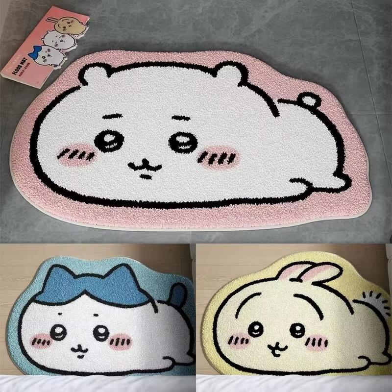 Chiikawa Cartoon Vloerkleed Anime Hachiware Usagi Pluche Vloermat Badkamer Antislip Tapijt Auto Kussen Zacht Woonkamer Decoratie Cadeaus