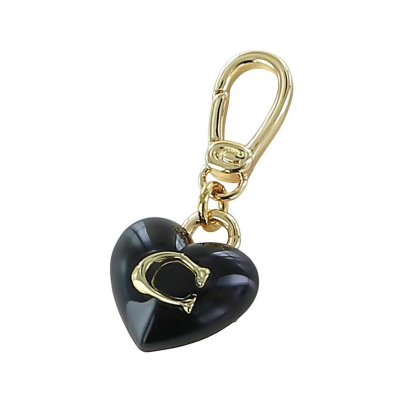 COACH Heart-shaped design, small and exquisite, enamel pendant, women s model, black gold