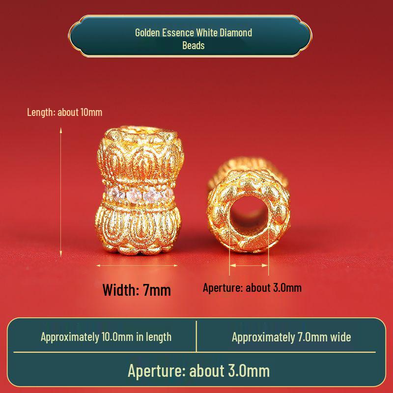 Year of the Horse Sand Gold Non-Fading Drip Oil Beaded DIY Bracelet and Jewelry Accessories.