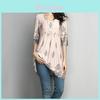 Elegant Plus Size Women Printing Long Sleeves Mini Dress T Shirt Tunic Autumn S-5xl