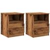 VidaXL Bedside Table 2 Pcs Old Wood 40x40x50 Cm Engineered Wood, Bedside Furniture, Side Table, Bed Cabinet, 856499