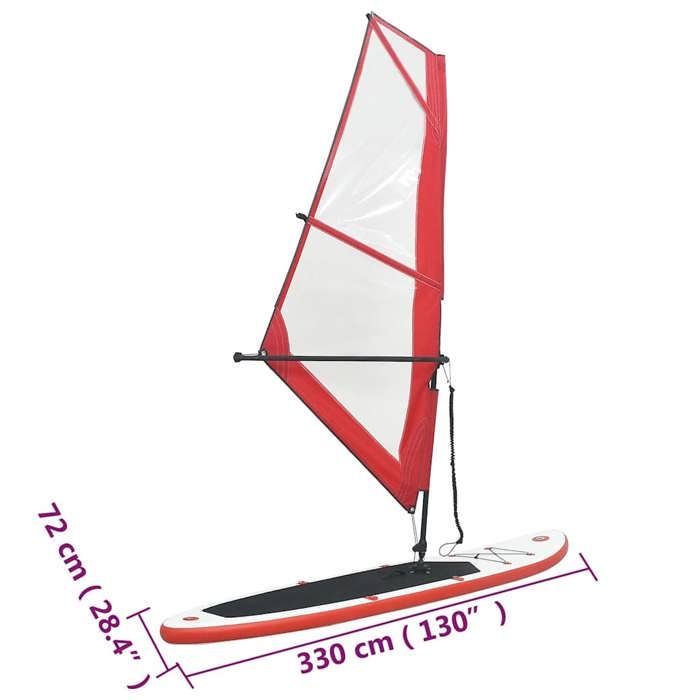 VidaXL Ensemble de Planches SUP Gonflables avec Voile Planche de Surf Adulte Aileron Amovible Pompe à Main Kit de Réparation 92209