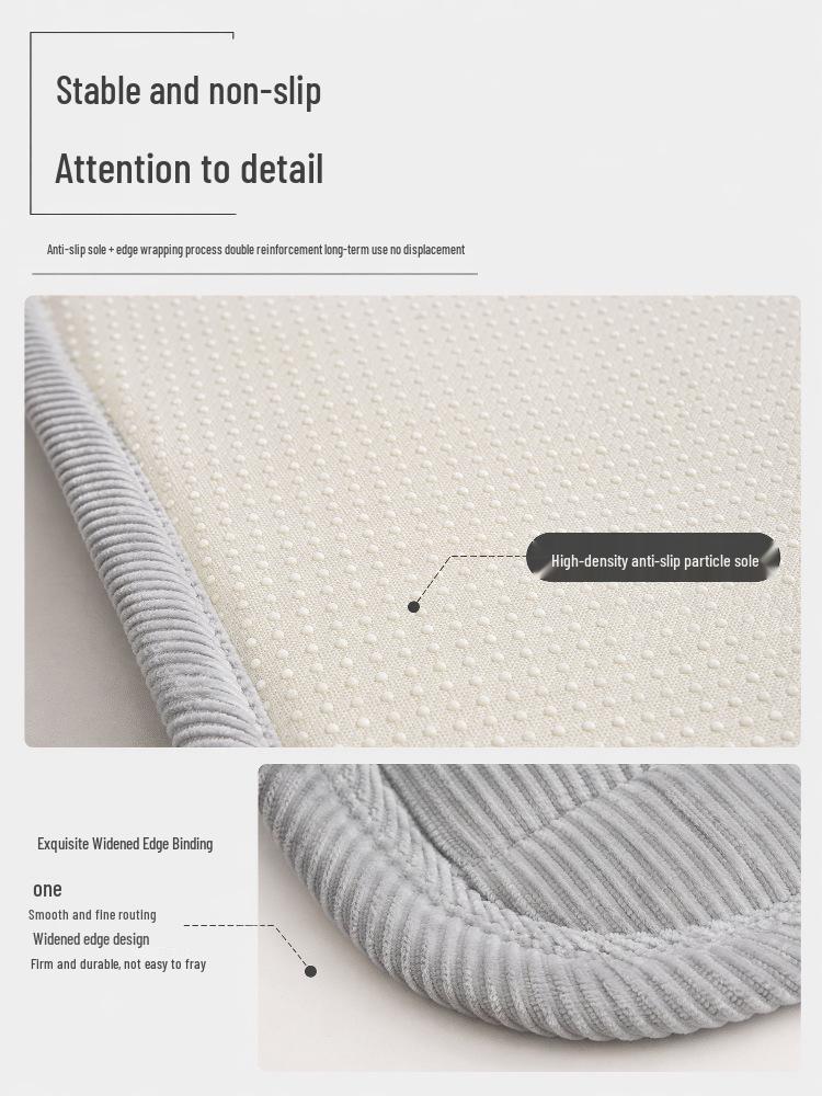 2026 New Thickened Corduroy & Leather Non-Slip Sofa Cushion Cover for Autumn/Winter