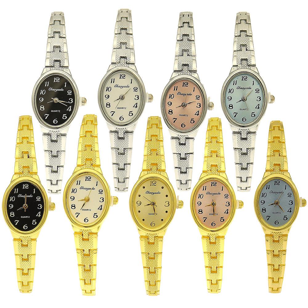Top Brand Luxury Gold Bracelet Watch Women Fashion Oval Dial Analog Ladies Quartz Wristwatches Elegant Dress Female Clock Gift