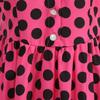 Damen Mode Gepunktetes Kurzarmkleid