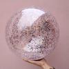 Gold Glitter Transparent PVC Beach Ball - Inflatable Water Toy & Photo Prop