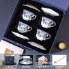 Blue Love Flower Bone China Coffee Cup Saucer High-End Exquisite Ceramic Coffee Cup Women'S English Afternoon Tea Tea Set