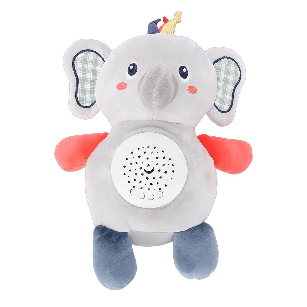 Soft Plush Stuffed Elephant Soother Toy with Sound Light Music Baby Sleep Aid Soothing Elephant Plush Doll