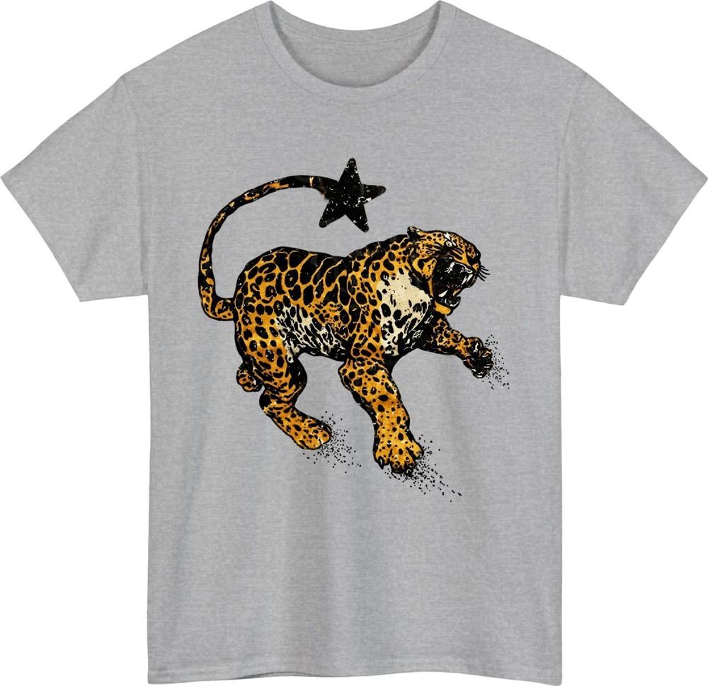 Vintage Jaguar Star Tail TShirt Retro Animal Lover Wild Cat Gift Tee Top